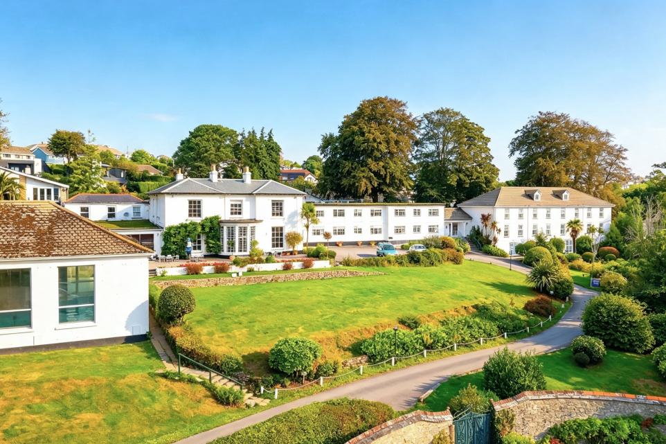 Penmere Manor Hotel for sale in Falmouth, a Grade II-listed country house hotel and freehold hotel investment opportunity in Cornwall.