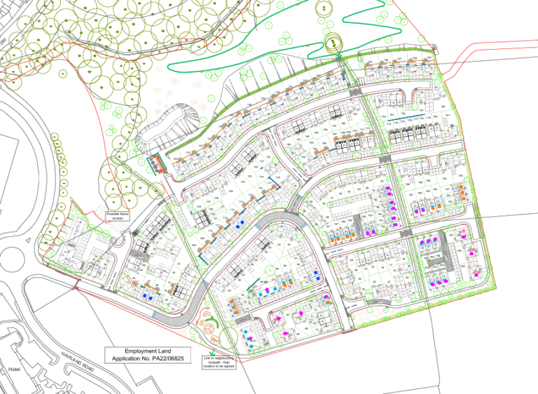 Residential development plan for a financial viability assessment in Liskeard, Cornwall.