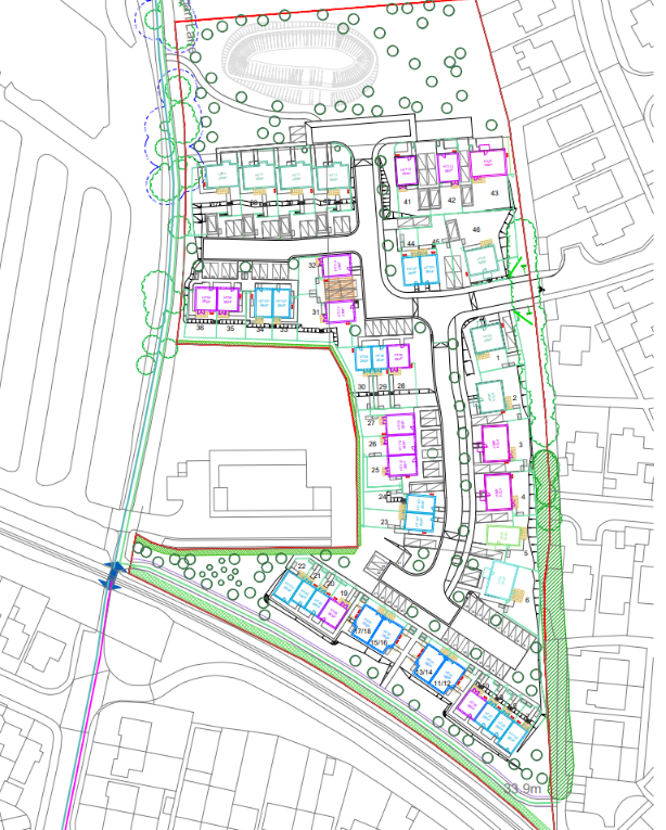 Site plan for the Financial Viability Assessment in Newquay, Cornwall.