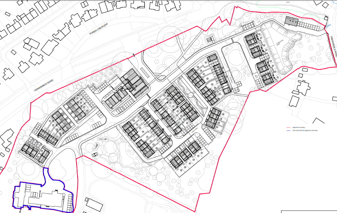 Financial viability assessment plan for a proposed mixed-use development in St Austell, Cornwall.